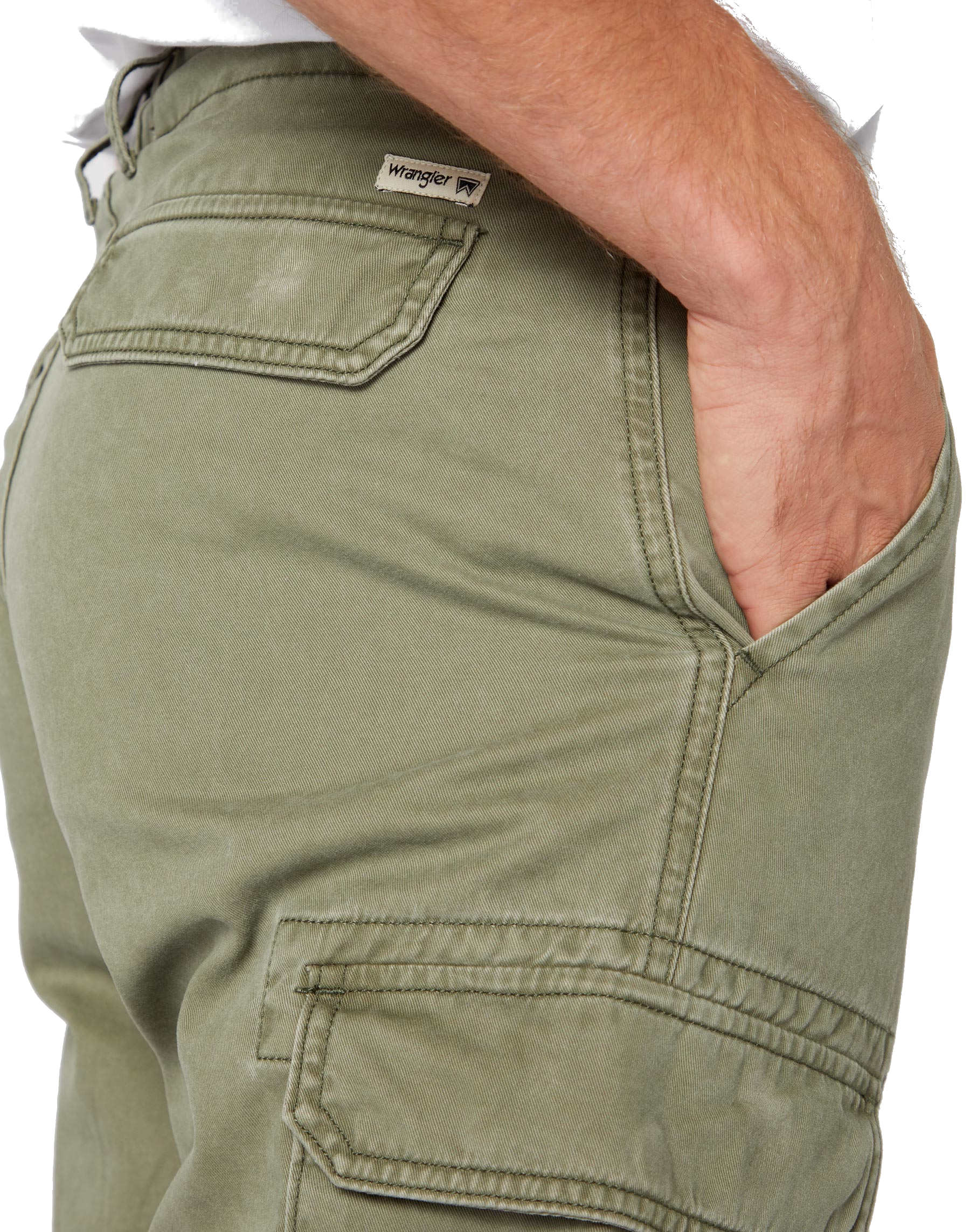 100% Short - Olive - Herren Cargo aus kaufen Marken Wrangler und Damen online Dusty Jeans Baumwolle